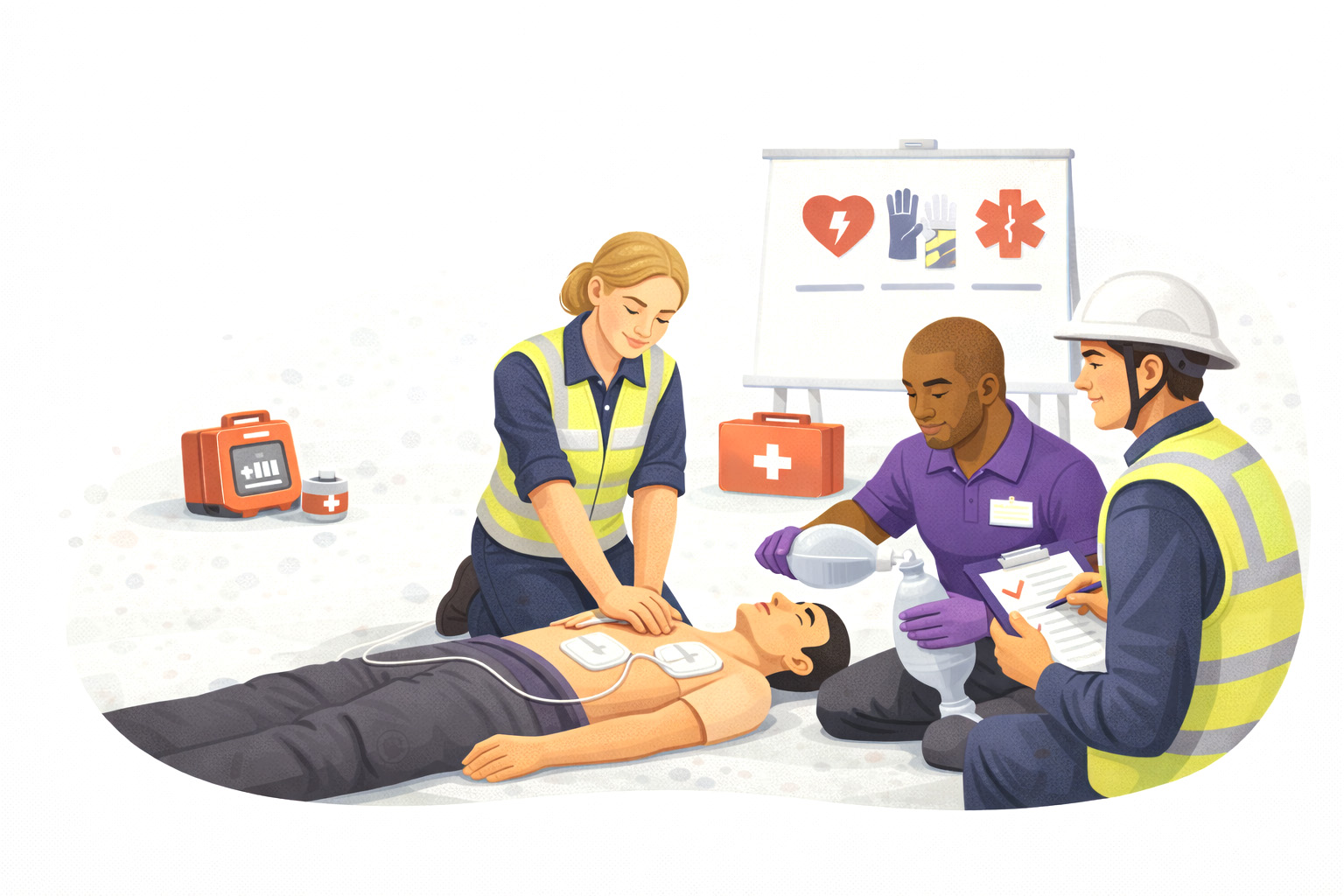 PHECC Cardiac First Response Advanced training with CPR and AED practice