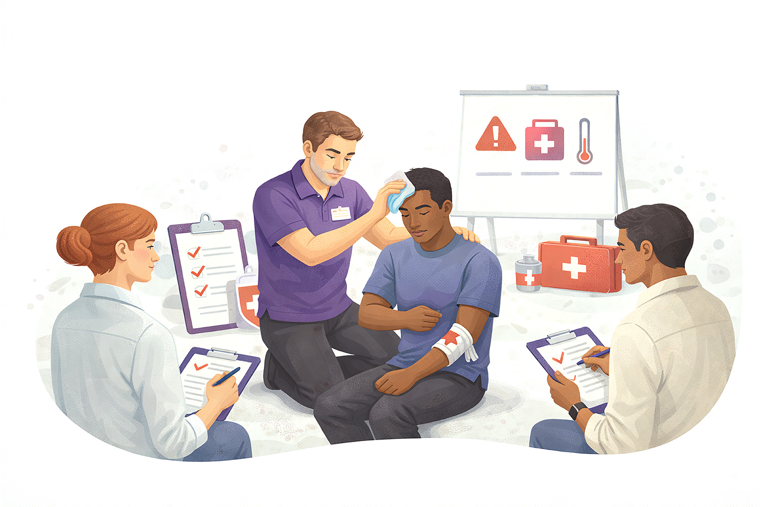 Emergency and basic first aid training delivered by First Aid Coaching