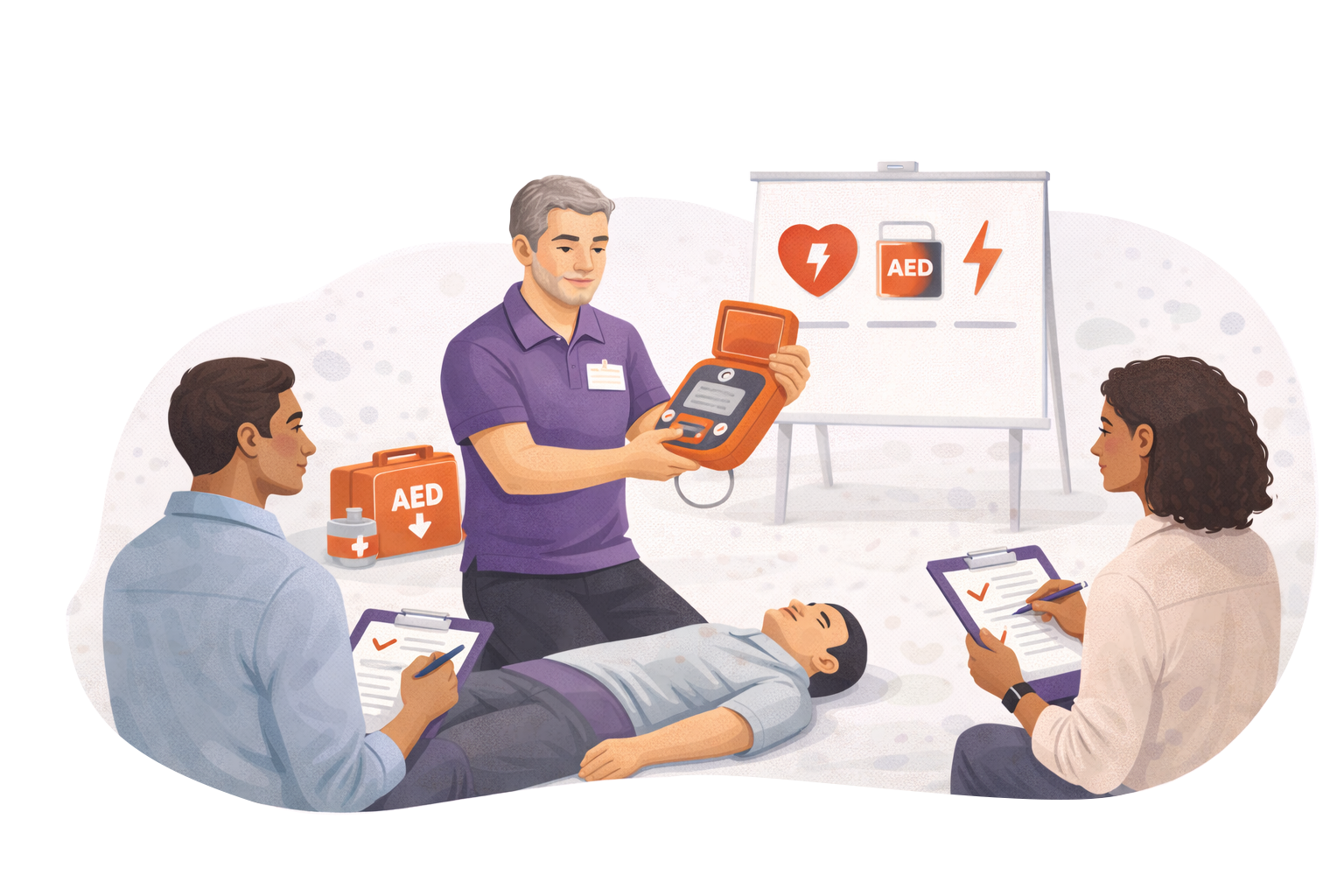 AED and defibrillator training delivered by First Aid Coaching in Ireland