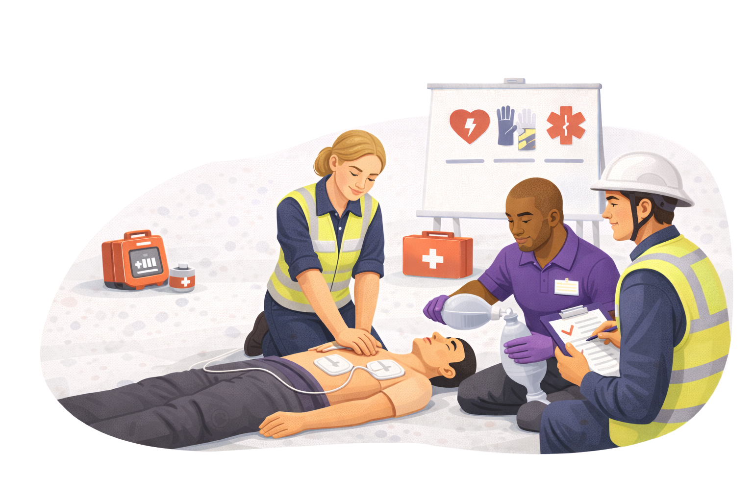 PHECC Cardiac First Response Advanced training with CPR and AED practice