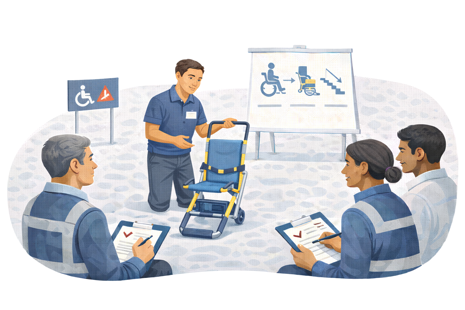 Evac Chair Instructor training for emergency evacuation in Ireland